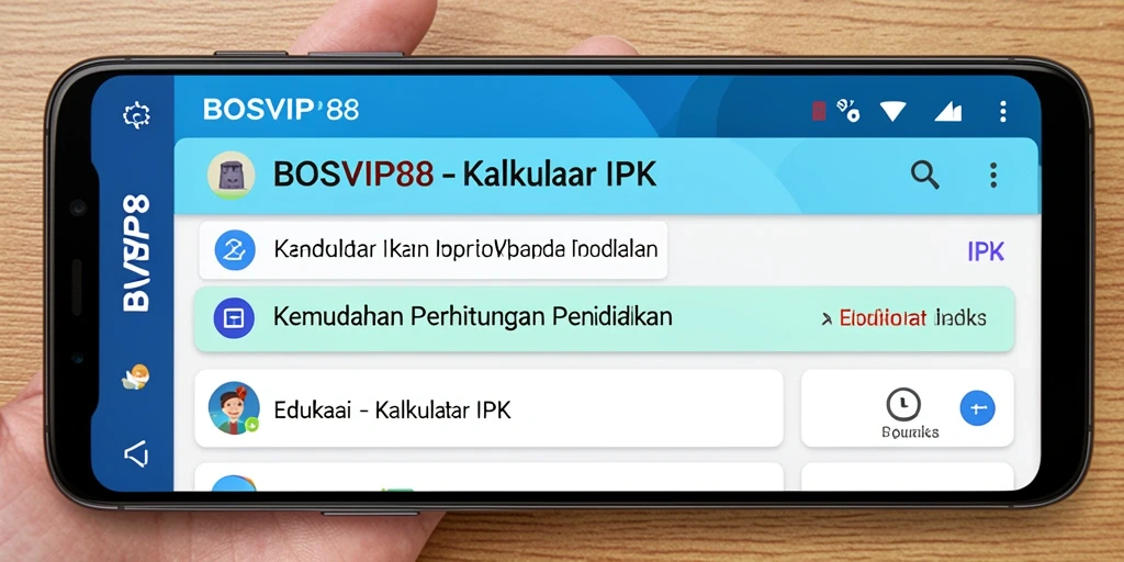 Tampilan antarmuka BOSVIP88 yang mudah digunakan untuk menghitung IPK.