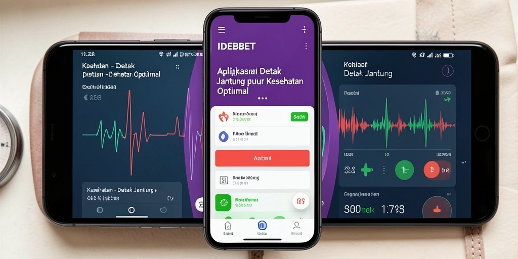Antarmuka intuitif aplikasi Detak Jantung IDEBET yang memudahkan pemantauan.