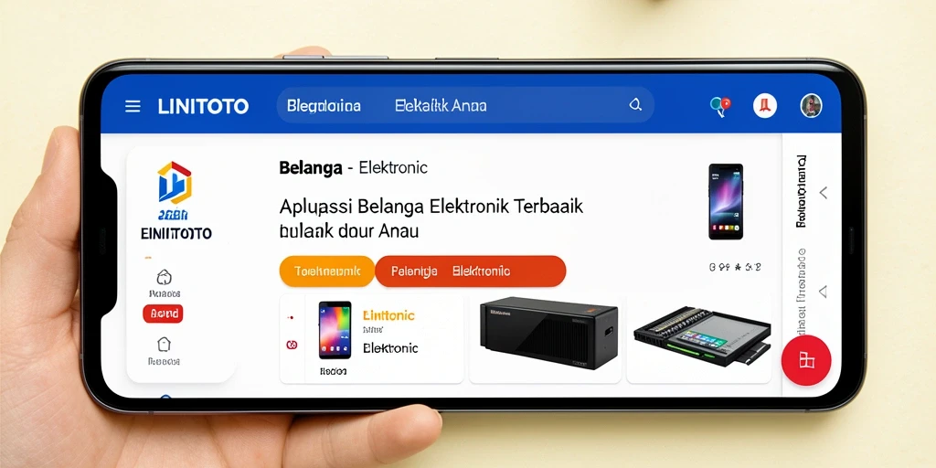 Tampilan antarmuka LINITOTO yang user-friendly untuk belanja elektronik.