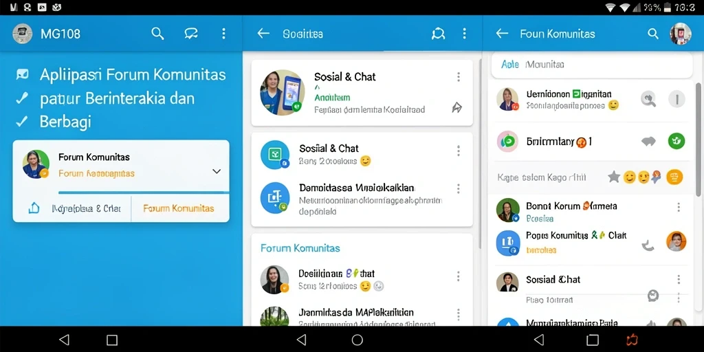 Antarmuka MG108 yang user-friendly dan menarik di Forum Komunitas.