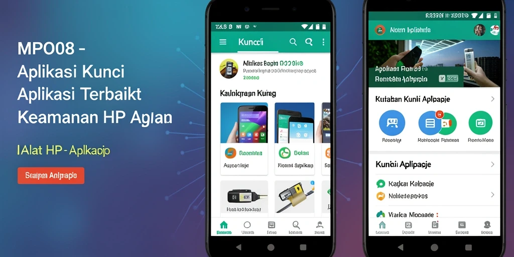 Antarmuka MPO08 dengan fitur kunci aplikasi yang mudah digunakan.