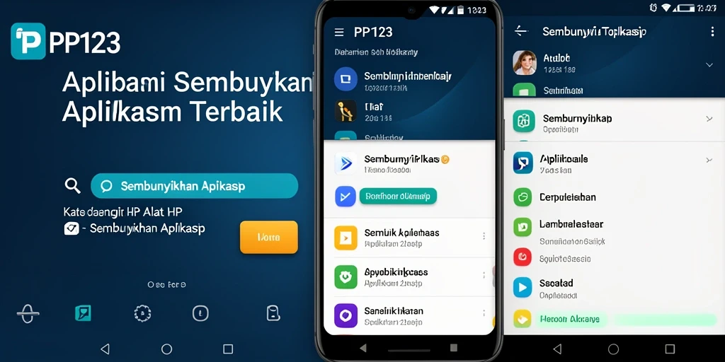 Tampilan antarmuka aplikasi Sembunyikan Aplikasi PP123.