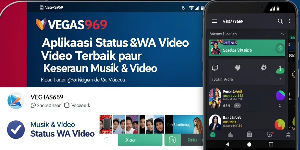 Antarmuka aplikasi VEGAS969 yang menarik dan fungsional untuk status video.